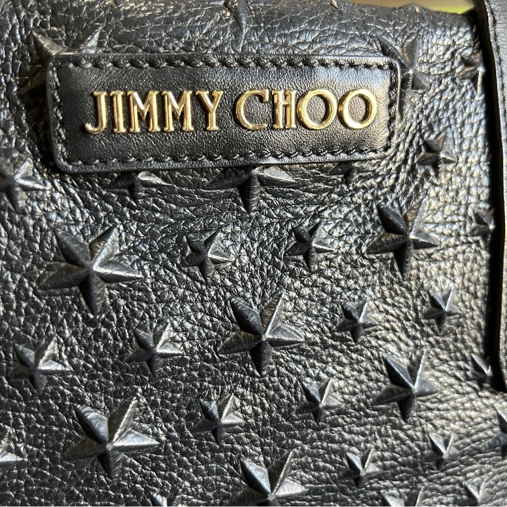 Jimmy Choo Black Star-Studded Leather Tote - Picture 4 of 16